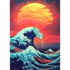 GDYEEH Japanese Waves Diamond Painting Kit view 1