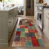 Siunwdiy Long Hallway Runner 120 x 140 cm, Colorful Moroccan Design, Non-Slip and Washable view 3