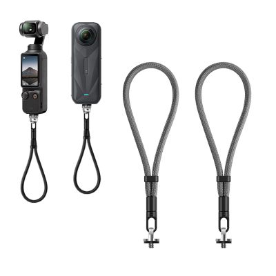 TEHAOUU Anti-Loss Wrist Strap for Insta360 X5/Pocket 3, Aluminum Alloy, 1/4-Inch Screw, Gray