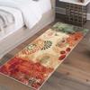 Siunwdiy Long Hallway Runner Rug 100 x 360 cm, Colorful Moroccan Pattern view 4