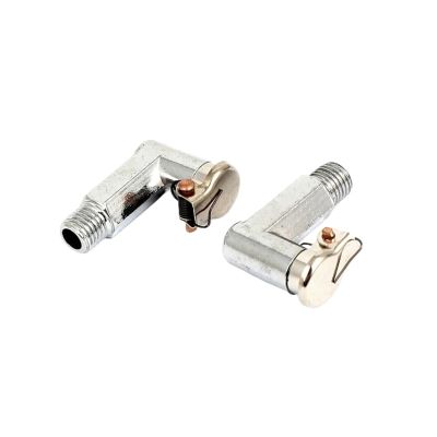 DQFOCPHHAA 2pc 8mm Male Thread L-Type Metal Spring Cap Oil Grease Cups, Silver Tone