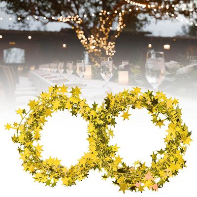 7.5m Star Garland for Holiday Decoration (Gold)