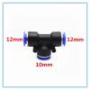 PURYN 3-Way T-Shaped Push-In Pneumatic Fitting for 4–16 mm Tubing, Grass Green, 1 pc view 2