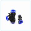 PURYN 3-Way T-Shaped Push-In Pneumatic Fitting for 4–16 mm Tubing, Grass Green, 1 pc view 4
