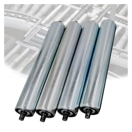 4-Pack Conveyor Rollers, 1-, 3-, 5- and 2.4-Inch Diameters, 100–1,000 mm Stainless Steel Replacement Rollers