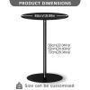 Industrial-Style Round Bar Table, Matte Black view 2