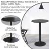 Industrial-Style Round Bar Table, Matte Black view 3