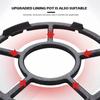 GOWEILE Cast Iron Wok Support Ring, Non-Slip Gas Ring for Moka Pots, Small Pots, Iron Woks and Most Cooktops view 4