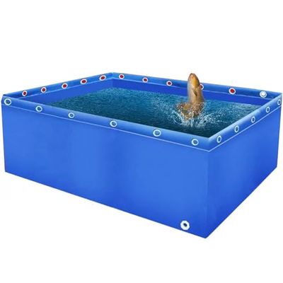 Multipurpose PVC Canvas Pool Pond with Drain Valve for Koi Breeding and Water Storage