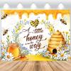 ASDCXZ Bee Baby Shower Photo Backdrop, 12 x 10 ft view 1