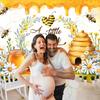 ASDCXZ Bee Baby Shower Photo Backdrop, 12 x 10 ft view 4