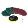 10.2 cm Drill Scrub Pads, 6 Pads with Holder and Quick-Change Hex Shank view 1