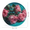 ERSTSNCK Roses on Table Round Iron Wall Art, 30 cm view 2