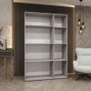 MEBLE KRYSPOL Alicante 2 Wardrobe with Mirror, Hinged Doors, 150 x 202 x 52 cm, Cashmere with Gold Handle view 4