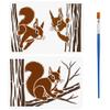 FINGERINSPIRE 2-Pack Squirrel Stencils view 1