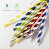 Paktalk Paper Straws, 100 Pack Black-White Striped view 3