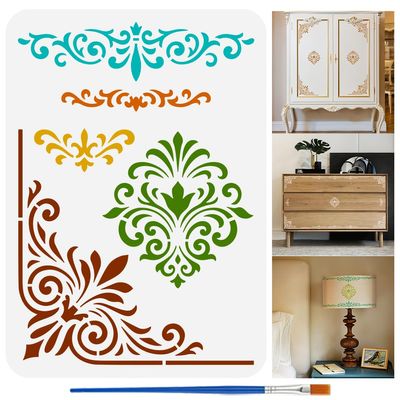 FINGERINSPIRE Stencil for Border Painting