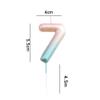 3D Gradient Number Candle '7' for Birthday Cakes view 2