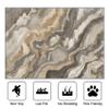 TerroVee Marble Rug, Modern Abstract Minimalist Short-Pile Rug, Washable, Soft, Gray Brown White, 60 x 90 cm view 2