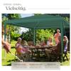 tectake 3 x 3 m Barinas Gazebo with Reinforced Frame, Green view 3