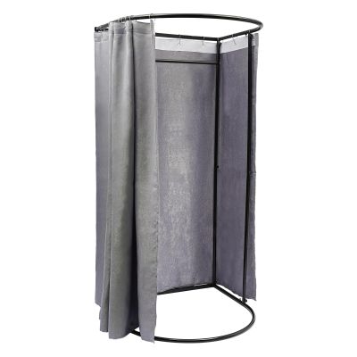 WEIGR Freestanding Changing Room with Privacy Curtains, 100 x 95 x 200 cm, Gray