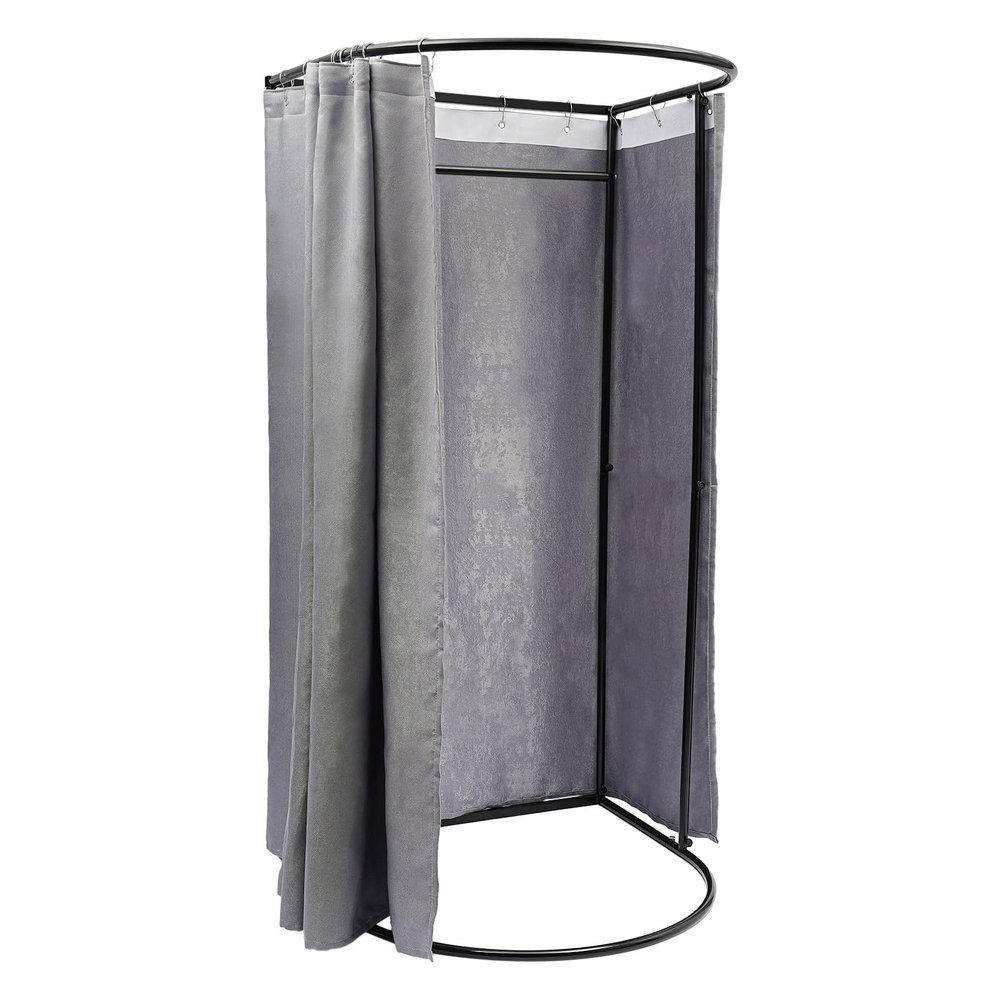 WEIGR Freestanding Changing Room with Privacy Curtains, 100 x 95 x 200 cm, Gray