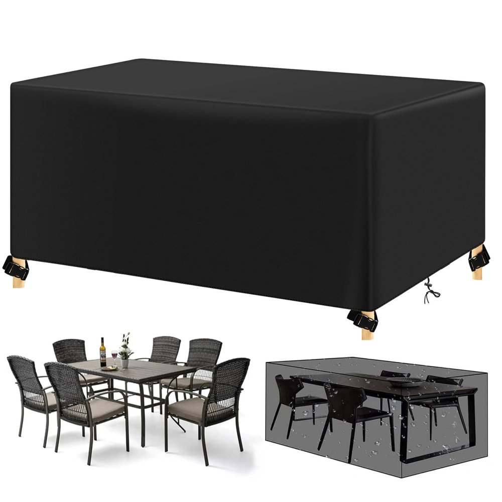 AJALGZ Waterproof 420D Oxford Patio Furniture Cover, 160 x 85 x 95 cm, Black