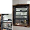 Frameless Vertical Sliding Windows, Lockable Aluminum Windows with Tempered Glass view 1