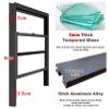 Frameless Vertical Sliding Windows, Lockable Aluminum Windows with Tempered Glass view 2