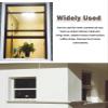 Frameless Vertical Sliding Windows, Lockable Aluminum Windows with Tempered Glass view 4