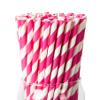 [100 pcs] Pink Paper Straws view 1