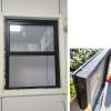 Sliding Window with 7 cm Black Aluminum Frame, Tempered Glass and Tilt Sash view 1