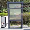 Sliding Window with 7 cm Black Aluminum Frame, Tempered Glass and Tilt Sash view 2