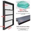 Sliding Window with 7 cm Black Aluminum Frame, Tempered Glass and Tilt Sash view 3