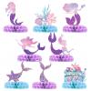 Torytoe 8-Piece Mermaid Birthday Decorations view 1