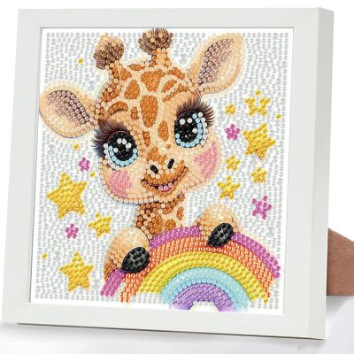 Giraffe Diamond Painting Kit with Frame