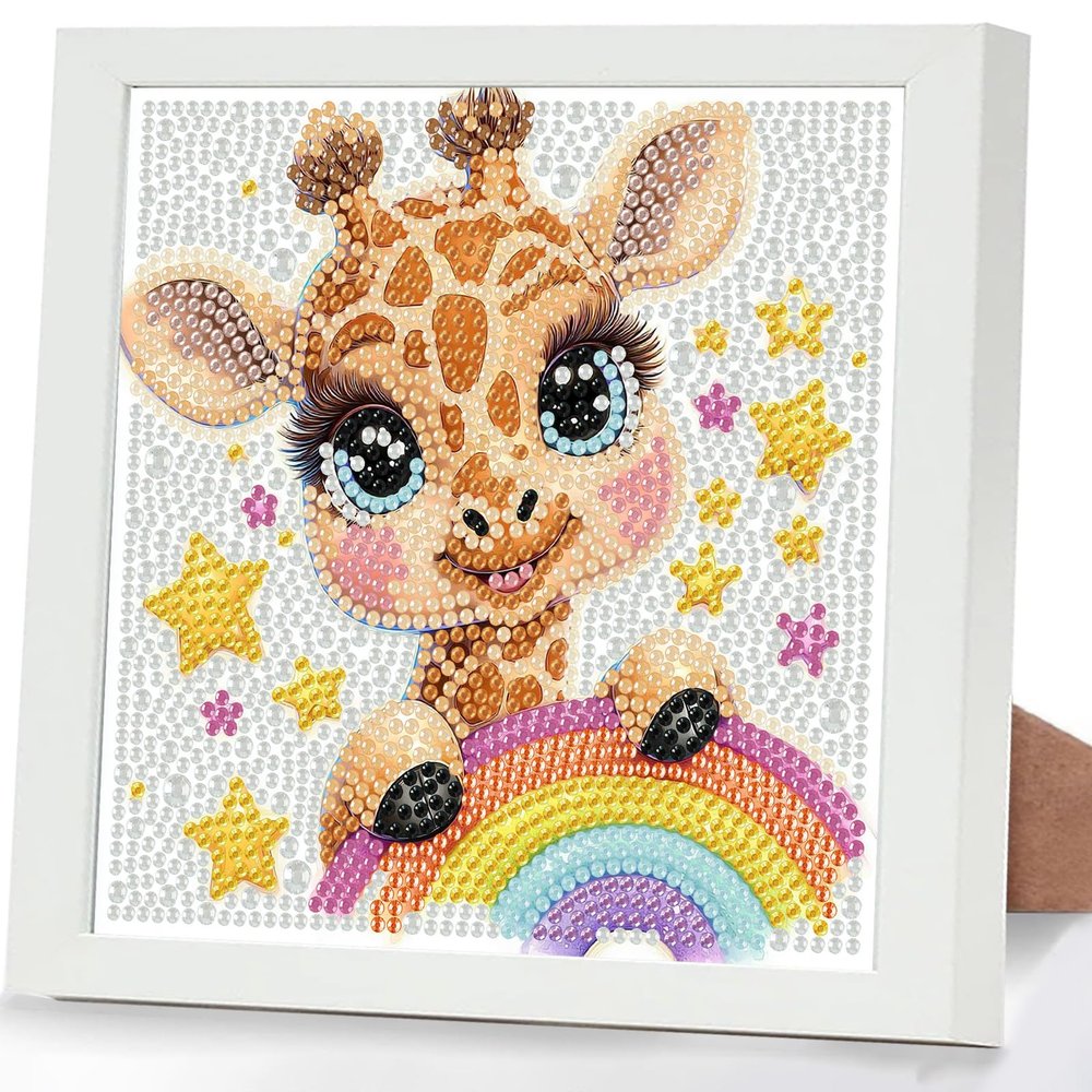 Giraffe Diamond Painting Kit with Frame