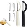 2-Piece Stainless Steel Peeler Set with 4 Replacement Blades view 1