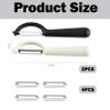 2-Piece Stainless Steel Peeler Set with 4 Replacement Blades view 2