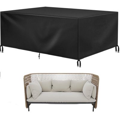 BDBSGBH Outdoor Furniture Cover 157.5 x 102.4 x 33.5 in, Waterproof 420D Oxford Fabric, Black