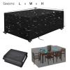 BDBSGBH Outdoor Furniture Cover 157.5 x 102.4 x 33.5 in, Waterproof 420D Oxford Fabric, Black view 2