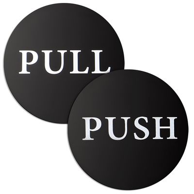 ELNX Round Acrylic Push & Pull Sign Set