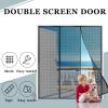 Magnetic Insect Screen Door for Double Doors, 230 x 215 cm, Black view 4