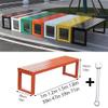 Generic Metal Garden Bench, Backless Park Bench, Weather-Resistant, Orange, 1.0 m view 3