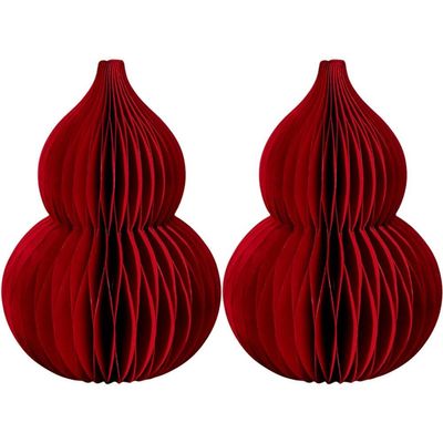 Glixoft 2-Pack Red Honeycomb Ornament