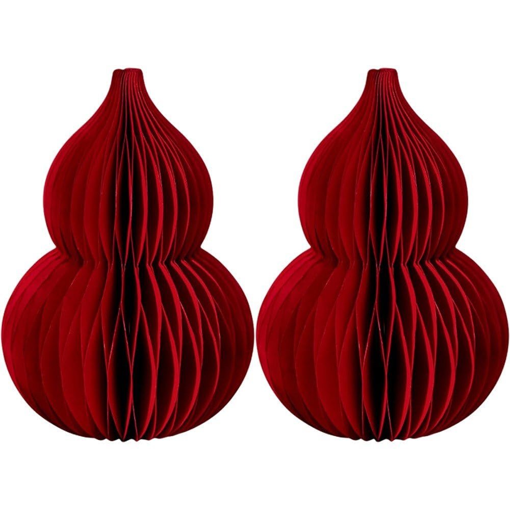 Glixoft 2-Pack Red Honeycomb Ornament