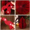 Glixoft 2-Pack Red Honeycomb Ornament view 2