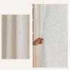 Homxi Semi-Blackout Curtains for Kids' Room, 2 Panels, White Jacquard Botanical Pattern, 52 x 72 in view 2