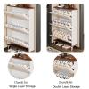 Slim, Space-Saving Shoe Rack, Portable Entryway Organizer, Tall Narrow Design for Hallway, Bedroom, Living Room (118 x 80 x 24 cm) view 3