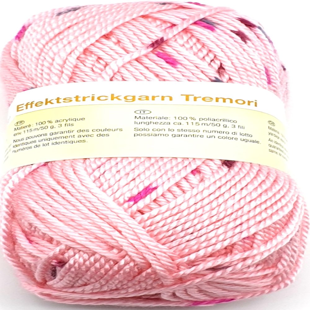 Tremori Effect Yarn, 50g / 100% Acrylic (307 - Pink)